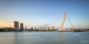 Skyline von Rotterdam in Abendsonne