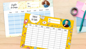 Emploi du temps personnalisable à imprimer / myposter